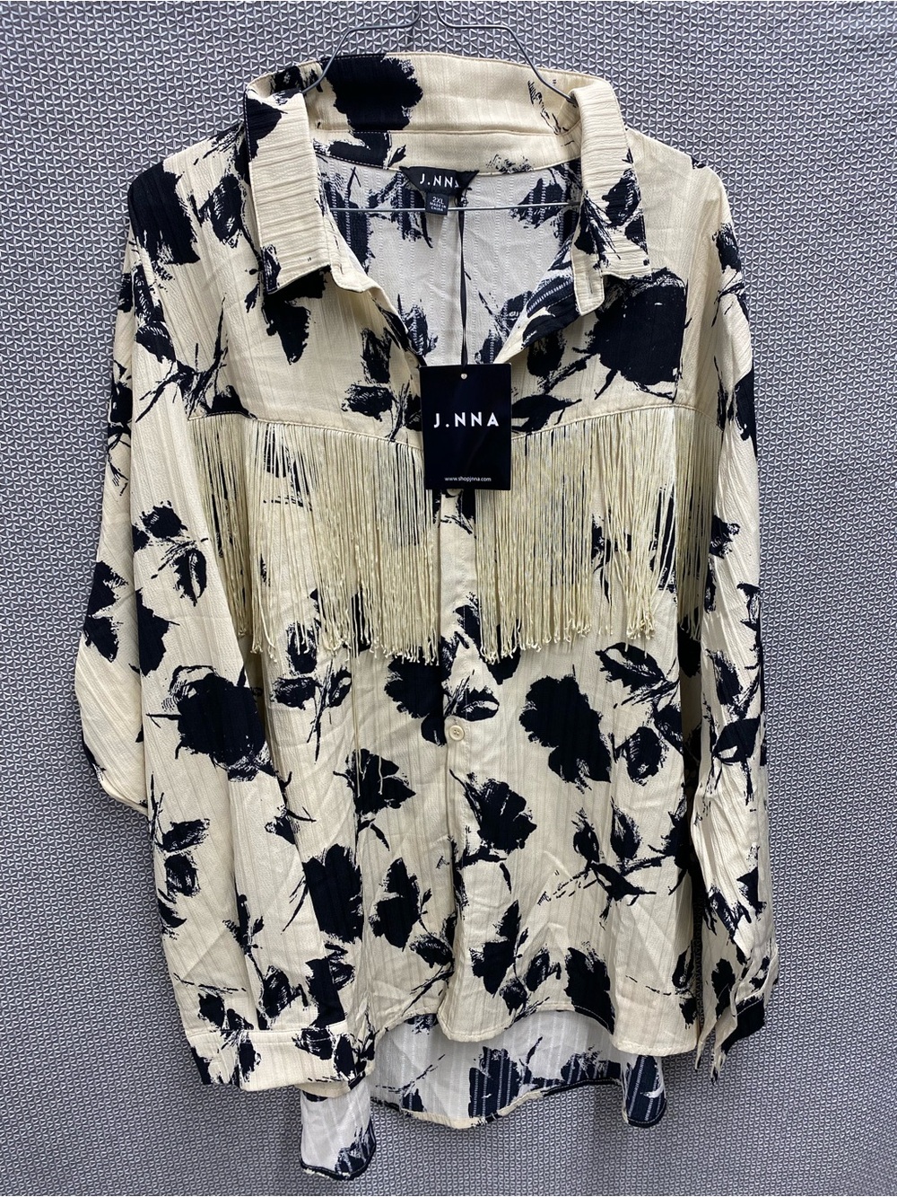 J.NNA 2x Western Cowgirl Rodeo Fringe Tassles Shirt